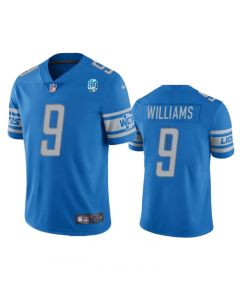 Men's Detroit Lions #9 Jameson Williams Blue 2023 90th Anniversary Vapor Untouchable Limited Stitched Jersey