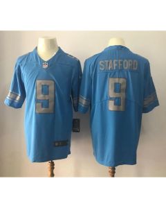 Men's Detroit Lions #9 Matthew Stafford Light Blue 2017 Elite Stitched NFL Jersey
