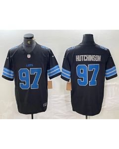 Men's Detroit Lions #97 Aidan Hutchinso Black 2nd Alternate Vapor F.U.S.E. Limited Jersey