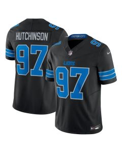 Men's Detroit Lions #97 Aidan Hutchinson Black 2nd Alternate Vapor F.U.S.E. Limited Jersey