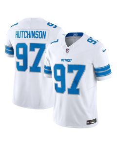 Men's Detroit Lions #97 Aidan Hutchinson White Vapor F.U.S.E. Limited Jersey