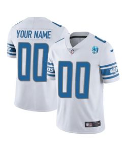 Men's Detroit Lions Active Player Custom White 90th Anniversary Vapor Untouchable Limited Stitched Jersey (White)