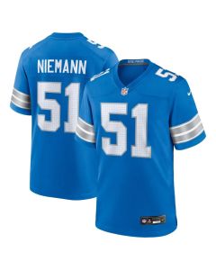 Men's Detroit Lions Ben Niemann Blue Team Game Jersey