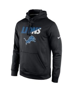 Men's Detroit Lions Black Kick Off Staff Performance Pullover Hoodie