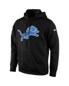 Men's Detroit Lions Black KO Logo Essential Hoodie