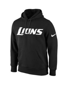 Men's Detroit Lions Black KO Wordmark Performance Hoodie