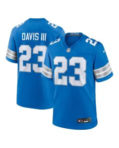 Men's Detroit Lions Carlton Davis III Blue Game Jersey