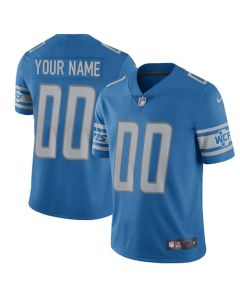 Men's Detroit Lions Customized Blue Team Color Vapor Untouchable NFL Stitched Limited Jersey