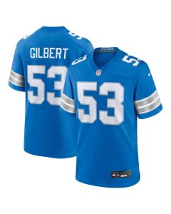 Men's Detroit Lions DaRon Gilbert Blue Game Jersey