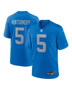 Men's Detroit Lions David Montgomery Blue Alternate Game Jersey