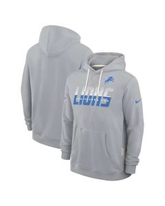 Men's Detroit Lions Gray Sideline Standard Issue Top Prospect Dri-FIT Hoodie (Gray)