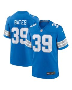 Men's Detroit Lions Jake Bates Blue Team Game Jersey