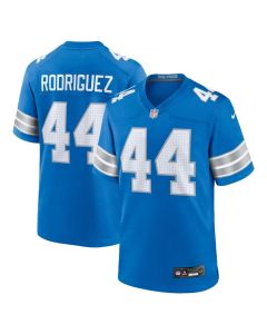 Men's Detroit Lions Malcolm Rodriguez Blue Game Jersey