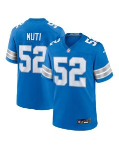 Men's Detroit Lions Netane Muti Blue Game Jersey