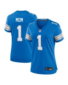 Men's Detroit Lions Number 1 Mom Blue Game Jersey
