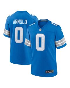 Men's Detroit Lions Terrion Arnold Blue 2024 NFL Draft First Round Pick Player Game Jersey