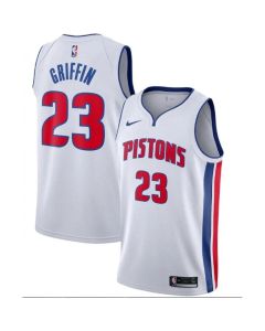 Men's Detroit Pistons #23 Blake Griffin White Association Edition Stitched Swingman Jersey