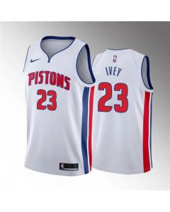 Men's Detroit Pistons #23 Jaden Ivey 2020-21 White Association Edition Stitched Jersey