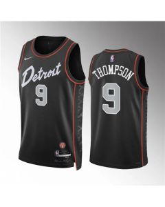 Men's Detroit Pistons #9 Ausar Thompson Black 2023-24 City Edition Stitched Basketball Jersey