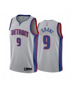 Men's Detroit Pistons #9 Jerami Grant 2020-21 Grey Stitched NBA Jersey