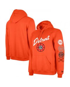 Men's Detroit Pistons Orange 2023/24 City Edition Pullover Hoodie