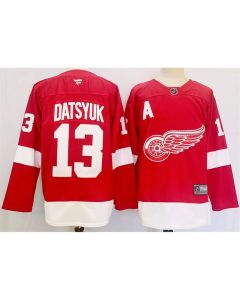 Men's Detroit Red Wings #13 Pavel Datsyuk Red 2024-25 Stitched Premium Jersey
