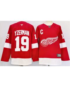 Men's Detroit Red Wings #19 Steve Yzerman Red 2024-25 Stitched Premium Jersey