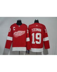 Men's Detroit Red Wings #19 Steve Yzerman Red Stitched NHL Jersey