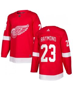 Men's Detroit Red Wings #23 Lucas Raymond Red Stitched Jersey
