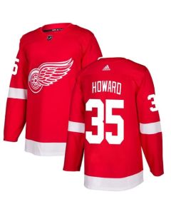 Men's Detroit Red Wings #35 Jimmy Howard Red Stitched NHL Jersey