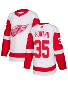 Men's Detroit Red Wings #35 Jimmy Howard White Stitched NHL Jersey