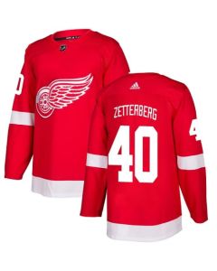 Men's Detroit Red Wings #40 Henrik Zetterberg Red Stitched NHL Jersey
