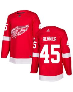 Men's Detroit Red Wings #45 Jonathan Bernier Red Stitched NHL Jersey
