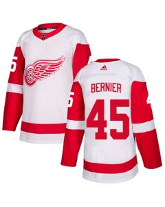 Men's Detroit Red Wings #45 Jonathan Bernier White Stitched NHL Jersey