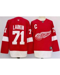 Men's Detroit Red Wings #71 Dylan Larkin Red 2024-25 Stitched Jersey