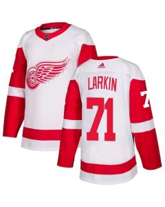 Men's Detroit Red Wings #71 Dylan Larkin White Stitched NHL Jersey