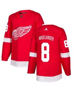 Men's Detroit Red Wings #8 Justin Abdelkader Red Stitched NHL Jersey