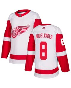 Men's Detroit Red Wings #8 Justin Abdelkader White Stitched NHL Jersey