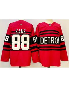 Men's Detroit Red Wings #88 Patrick Kane Red 2024-25 Reverse Retro Stitched Premium Jersey
