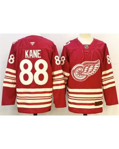 Men's Detroit Red Wings #88 Patrick Kane Red 2025-26 Centennial Premium Stitched Hockey Premium Jersey