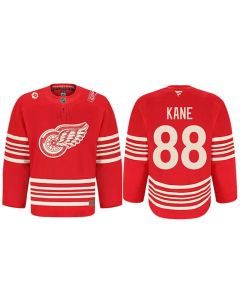 Men's Detroit Red Wings #88 Patrick Kane Red 2025 Centennial Premium With 100 and P Patch Stitched Hockey Premium Jersey