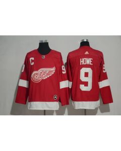 Men's Detroit Red Wings #9 Gordie Howe Red Stitched NHL Jersey