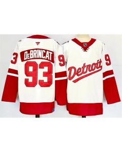 Men's Detroit Red Wings #93 Alex DeBrincat White/Red 2024-25 Stitched Jersey