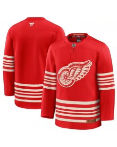 Men's Detroit Red Wings Blank Red 2025 Centennial Premium Stitched Hockey Premium Jersey