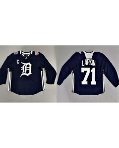 Men's Detroit Red Wings Custom Tigers Crossover Black Stitched Jersey