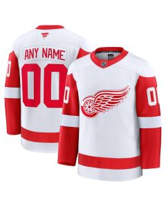 Men's Detroit Red Wings White Away Premium Custom Jersey