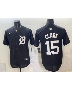 Men's Detroit Tigers #15 Max Clark Black 2026 Cool Base Jersey (Black)