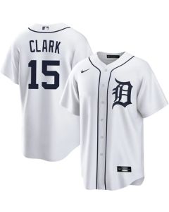 Men's Detroit Tigers #15 Max Clark White 2026 Cool Base Baseball Jersey (White)