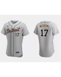 Men's Detroit Tigers #17 Austin Meadows Grey Flex Base Stitched Jersey