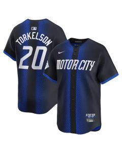 Men's Detroit Tigers #20 Spencer Torkelson Navy 2024 City Connect Limited Jersey